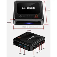 G10 Gamebox Tv Box Dual System Wireless Android 3D Home 4K Hd Game Console Support Ps1 / Psp, Style 64G 30,000 Games Black