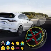 Hi.groom Car Led Customized Pixel Emoji Lights Bluetooth Remote Control Interactive Ai Screen, Style With