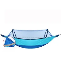 Outdoor Camping Anti-Mosquito Quick-Opening Hammock, Spec Single Anti-Rollover Sky Blue