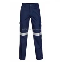 Pure Cotton Long-Sleeved Reflective Clothes Overalls Work Clothes, Size SSingle Reflector Pants