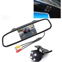 Pz603 Car Video Monitor Hd Auto Parking Led Night Vision Ccd Reverse Rear View Camera with 4.3 inch Mirror