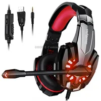 Soulbytes S9 Usb  3.5Mm 4 Pin Adjustable Led Light Gaming Headset with Mic Red