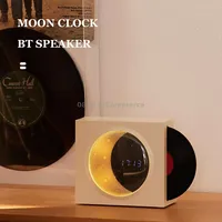 X09 Moon Clock Bluetooth Speaker Desktop Smart Wireless SpeakerWhite