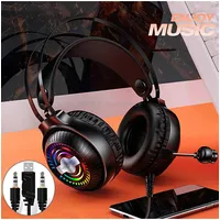 Yindiao Q4 Head-Mounted Wired Gaming Headset with Microphone, Version Dual 3.5Mm  UsbBlack