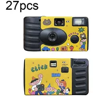 27Pcs Click Retro Film Camera Waterproof Cartoon Decorative Stickers without
