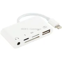 5 in 1  8 Pin to Usb Hub And Usb-C / Type-C 3.5Mm Earphone Sd Tf Card Reader