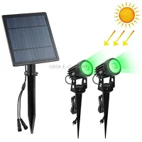 6W One for Two Solar Spotlight Outdoor Ip65 Waterproof Light Control Induction Lawn Lamp, Luminous Flux 300-400Lm Green