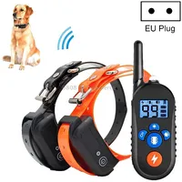 800M Remote Control Electric Shock Bark Stopper Vibration Warning Pet Supplies Electronic Waterproof Collar Dog Training Device, Style556-2Eu Plug