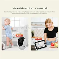 Abm200 Support Two-Way Voice Temperature Display 4.5-Inch Video Baby Monitor Music PlayerEu Plug