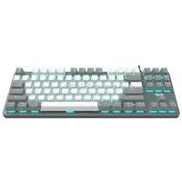 Aula F3287 Wired Color Matching Single Mode 87 Keys Mechanical Keyboard,Green ShaftWhite