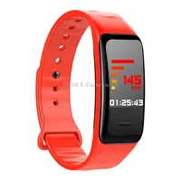 Chigu C1Plus Fitness Tracker 0.96 inch Ips Screen Smartband Bracelet, Ip67 Waterproof, Support Sports Mode / Blood Pressure Sleep Monitor Heart Rate Fatigue Sedentary Reminder Red