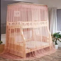 Double-Layer Bunk Bed Telescopic Support Floor-To-Child Mosquito Net, Size120X190 cmJade