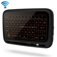 H18 2.4Ghz Mini Wireless Keyboard Full Touchpad with 3-Level Adjustable BacklightBlack