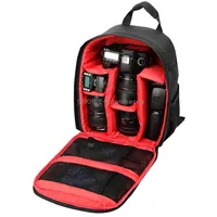 Indepman Dl-B013 Portable Waterproof Scratch-Proof Outdoor Sports Backpack Camera Bag Phone Tablet for Gopro, Sjcam, Nikon, Canon, Xiaomi Xiaoyi Yi, iPad, Apple, Samsung, Huawei, Size 26.5  12.5 33 cmRed