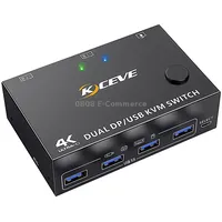 Kc-Kvm202Dp 4K 60Hz Usb3.0 Dp Dual Monitors Kvm Switch