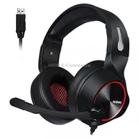 Nubwo N11 Gaming Subwoofer Headphone with Mic, Stylesingle UsbBlack and Red