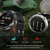 Qs90 1.39 inch Bt5.0 Smart Sport Watch, Support Bluetooth Call / Sleep Blood Oxygen Temperature Heart Rate Pressure Health Monitor Water ReminderBlack