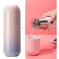 Shoke Portable Mini Insulation Cup 316 Stainless Steel Capsule Cup, Capacity 280MlPink Blue Gradient