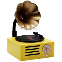 T15 Petunia Retro Vinyl Record Player Wireless Multifunction Mini Bluetooth AudioYellow