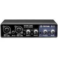 Teyun Q-22 Usb Computer Free Srive Microphone External Sound CardBlack