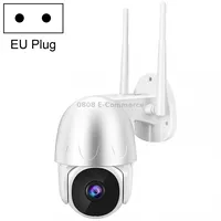 Tuya Qx45 1080P Full Hd Ip65 Waterproof 2.4G Wireless Ip Camera, Support Amazon Alexa  Google Home Motion Detection Two-Way Audio Night Vision Tf Card, Eu Plug