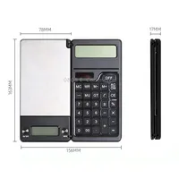 0.1G/1Kg Kitchen Digital Scale Pocket With Solar CalculatorBlack