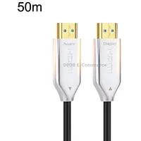 2.0 Version Hdmi Fiber Optical Line 4K Ultra High Clear Monitor Connecting Cable, Length 50MWhite