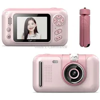 2.4 Inch Children Hd Reversible Photo Slr Camera, Color Pink With Bracket