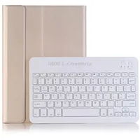 A08B Bluetooth Keyboard Leather Case with Holder  Tpu Pen Slot For Samsung Galaxy Tab A8 10.5 2021 Sm-X205 / Sm-X200Gold