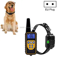 Bark Stopper Dog Training Device Collar with Electric Shock Vibration WarningEu Plug