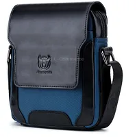Bull Captain 999 Men Leather Diagonal Bag First-Layer Cowhide Multi-Function Shoulder BagsBlack