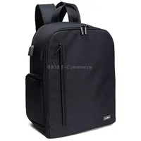 Cwatcun Shoulder Digital Camera Bag Outdoor Nylon Photography BackpackBlack Big size