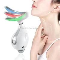 Electric Dolphin Neck Massager Wrinkle Removal Handheld Vibration Face Massage Beauty Instrument ToolPearl White