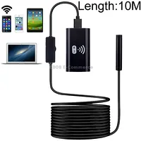 F99 Hd Mobile Phone Endoscope, 8Mm Waterproof Pipe Wifi Version, Flexible Cord, Length 10M Black