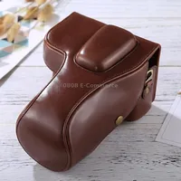 Full Body Camera Pu Leather Case Bag for Nikon D3200 / D3300 D3400 18-55Mm 18-105Mm LensCoffee
