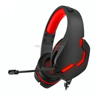 J10 Wired Gaming Headset Luminous HeadsetBlack Red