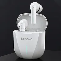 Original Lenovo Xg01 Ipx5 Waterproof Dual Microphone Noise Reduction Bluetooth Gaming Earphone with Charging Box  Led Breathing Light, Support Touch Game / Music Mode White