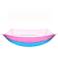 Outdoor Camping Anti-Mosquito Quick-Opening Hammock, Spec Double PinkSky Blue