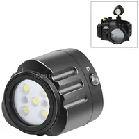 Puluz 40M Underwater Led Photography Fill Light 1000Lm 3.7V/1100Mah Diving for Gopro Hero11 Black / Hero10 Hero9 /Hero8 Hero7 /6 /5 Session /4 /3 /2 /1, Insta360 One R, Dji Osmo Action and Other CamerasBlack
