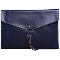 S121 Leather Wear-Resistant Business Briefcase, Color Blue