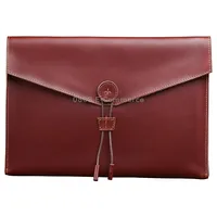 S121 Leather Wear-Resistant Business Briefcase, Color Wine Red