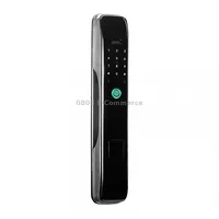 Smart Wifi Anti-Theft Fingerprint Password Lock Mobile Phone Remote Control Electronic Door Magnetic Card Lock, Specification Sm-Sl808 Automatic Black