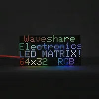 Waveshare Rgb Full-Color Led Matrix Panel, 2.5Mm Pitch, 64X32 Pixels, Adjustable Brightness, 23707
