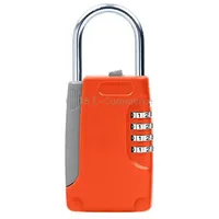 3 Pcs Key Safe Box Password Lock Keys Metal Body Padlock Type Storage Mini SafesOrange