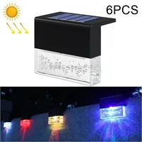 6 Pcs Led Solar Deck Light Waterproof Garden / Home Driveway Stairs Outside Wall