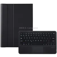 Ak10-A 2 in 1 Detachable Bluetooth Keyboard  Lambskin Texture Tpu Protective Leather Tablet Case with Touchpad Holder for Lenovo Qitian K10 Tb-X6C6XBlack