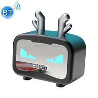 Creative Smart Wireless Mini Bluetooth Speaker Portable Computer Subwoofer with Alarm ClockCool Cool Dragon-Black