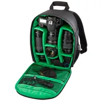 Dl-B028 Portable Casual Style Waterproof Scratch-Proof Outdoor Sports Backpack Slr Camera Bag Phone for Gopro, Sjcam, Nikon, Canon, Xiaomi Xiaoyi Yi, iPad, Apple, Samsung, Huawei, Size 27.5  12.5 34 cmGreen