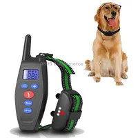 Dog Training Device Remote Control Bark Charging Waterproof Pet Collar with Electric Shock VibrationBlack