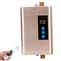 Eu Plug 4000W Electric Water Heater With Remote Control Adjustable TemperateBlack
